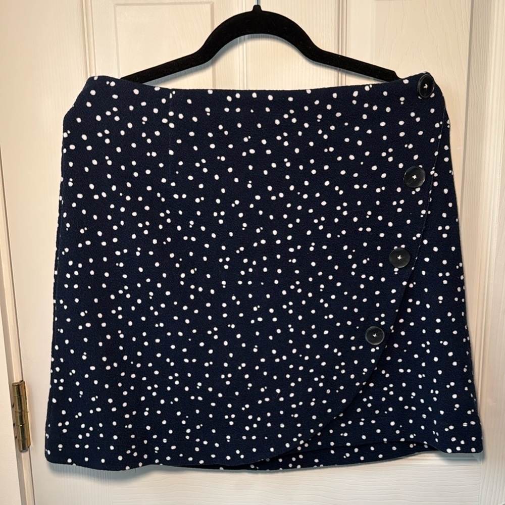 NWT Maeve A-Line Mini Skirt in Blue and White
